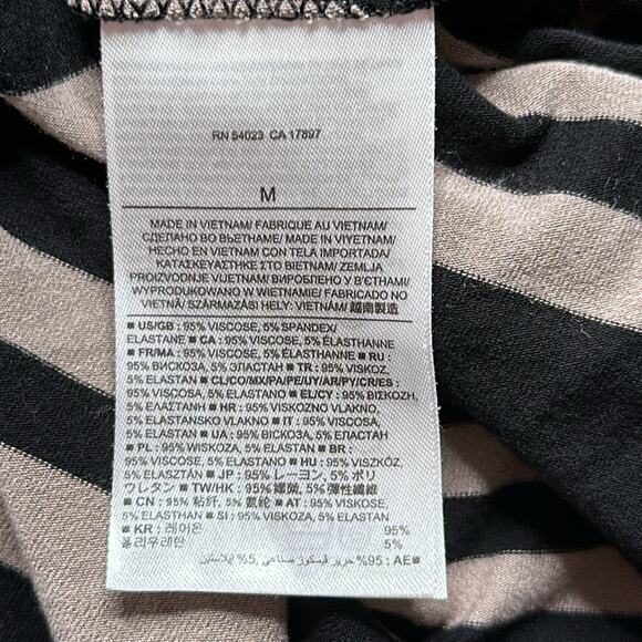 Banana Republic: Strapless Taupe and Black Striped Maxi Dress - Picture 4 of 4